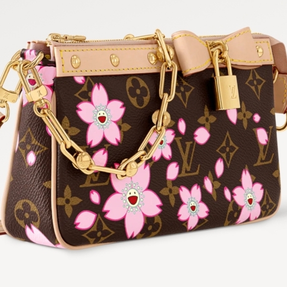 Louis Vuitton X TM MURAKAMI 2025 New Cherry Blossom Pochette Accessoires… - Picture 7 of 13